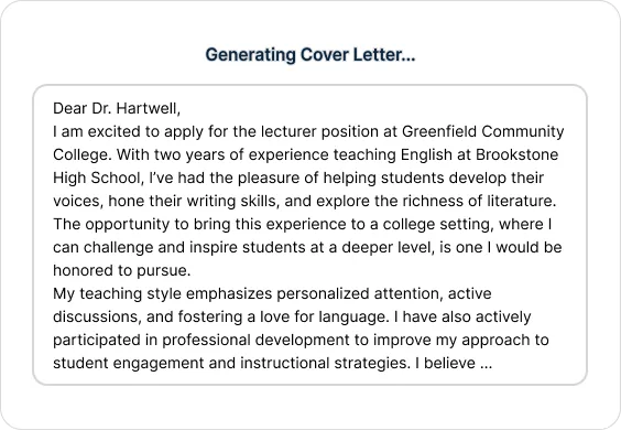 CVJury AI cover letter generator